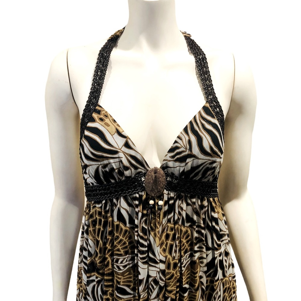 Boho Tribal Chiffon Maxi Dress